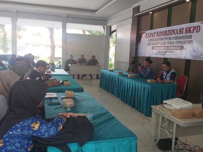 Bahas Percepatan Gerai Koperasi Merah Putih, 12 Desa di Wongsorejo Duduk Satu Meja di Pendopo Kecamatan