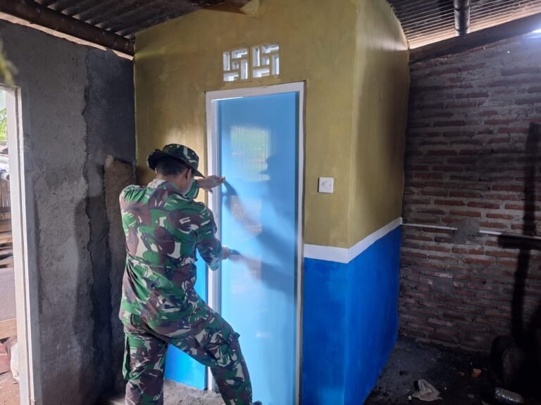 Pembangunan 15 Unit Tangki Septik Individual TMMD Ke-128 di Desa Brabe Rampung 100 Persen.